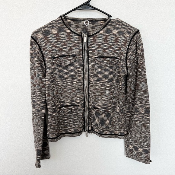 Anthropologie One Girl Who Front Zip Sweater Size Small - Picture 2 of 10